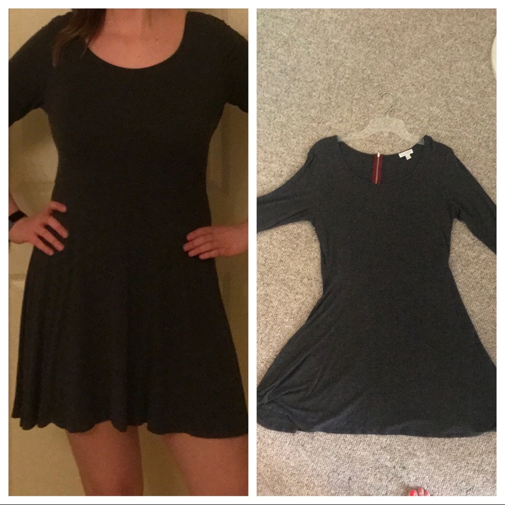 Charming Charlie’s gray comfortable dress Large